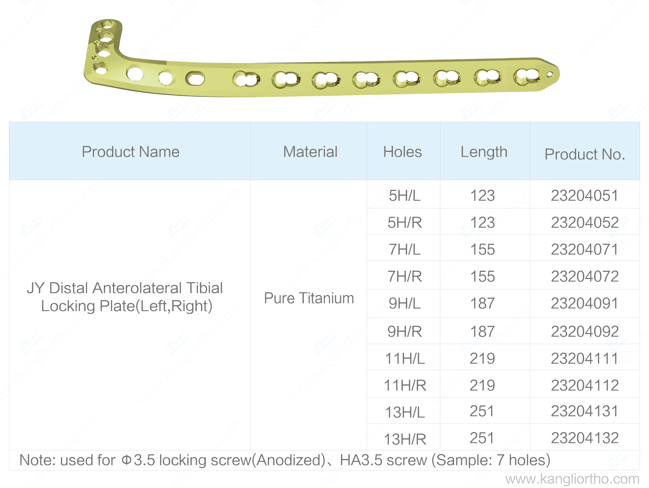 jy-distal-anterolateral-tibial-locking-plate-specifications